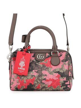 Gucci Handbag Mini Boston GG Camouflage Supreme 2-Way